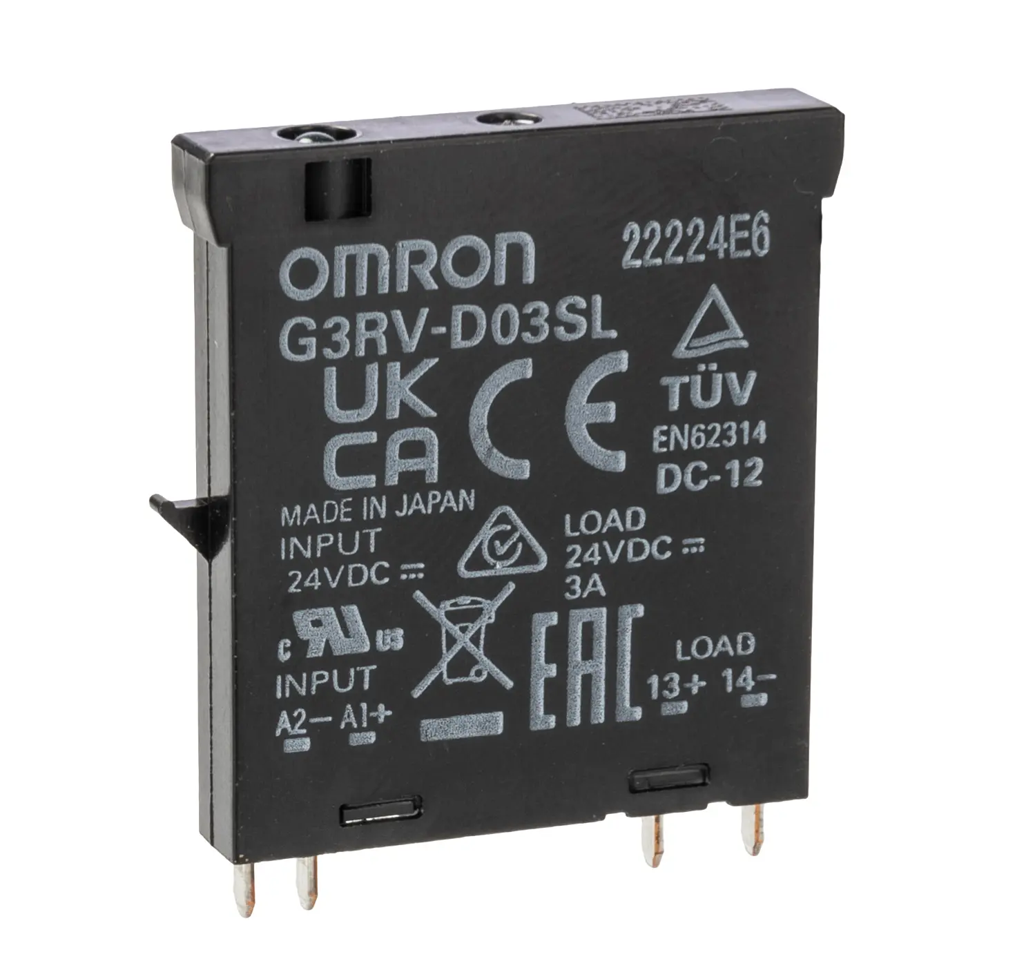 Produktfoto 1 von Omron G3RV-SR Halbleiterrelais DC 24 V DC / 3 A