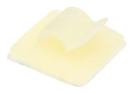 Produktfoto 1 von RS PRO Selbstklebender Clip Klebend, Kabel-Ø 4.9 mm Nylon 6.6 Natur 56.8mm x 9.1 mm x 52.2 mm