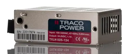 Produktfoto 1 von TRACOPOWER TXLN Schaltnetzteil 1 24V dc 27 W, Fahrgestell 264V ac