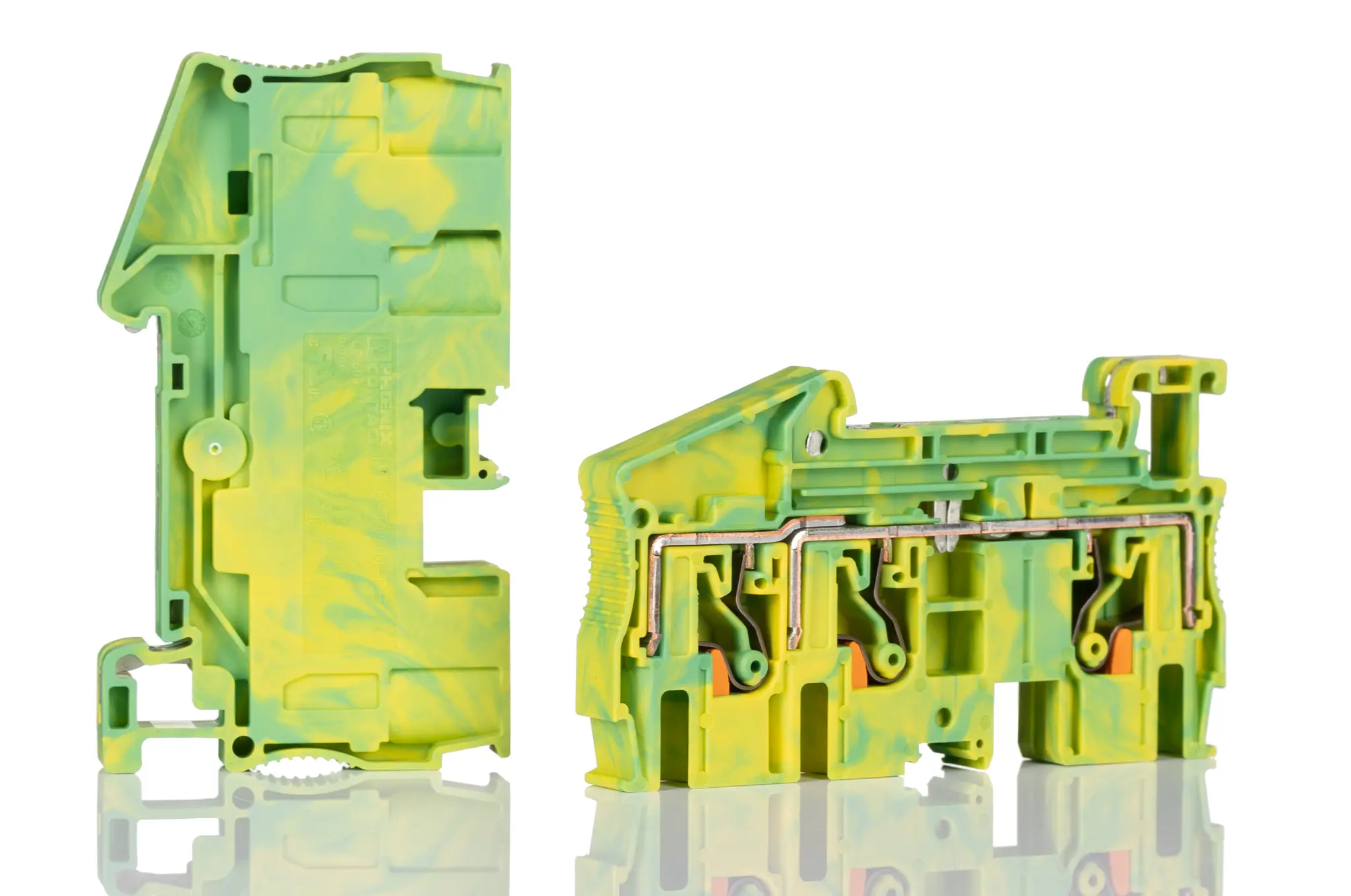 Produktfoto 1 von Phoenix Contact PT 6 Bauteil-Anschlussklemmenblock 1 Gelb, Grün, 10 mm², 1 kV Einsteck-Anschluss ATEX, IECEx