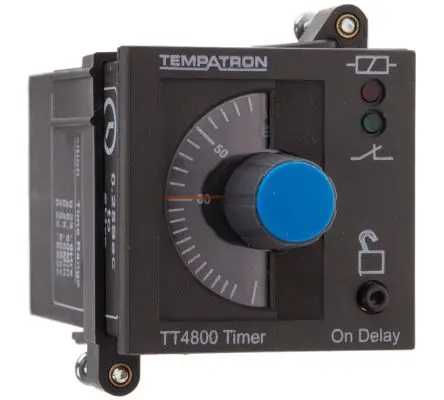 Produktfoto 1 von Tempatron TT4801 Zeitrelais, DIN-Hutschiene 230V ac, 6s to 6 h, 2 Kont. 1, 2-poliger Umschalter