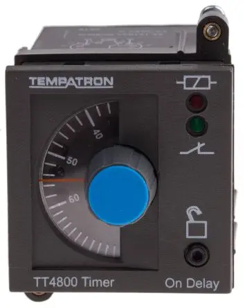 Produktfoto 1 von Tempatron TT4801 Zeitrelais, DIN-Hutschiene 110V ac, 6 s to 6 h, 2 Kont. 1, 2-poliger Umschalter