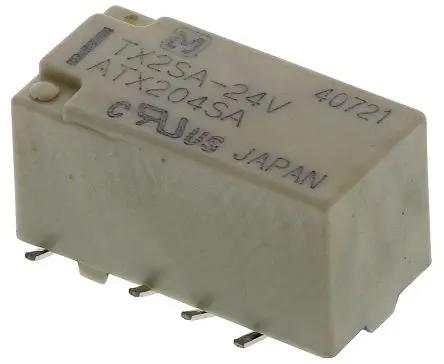 Produktfoto 1 von Panasonic G6K Signalrelais Oberfläche, 24V dc Spule, 2-poliger Umschalter, max. 2A, 220V ac / 220V dc, SMD
