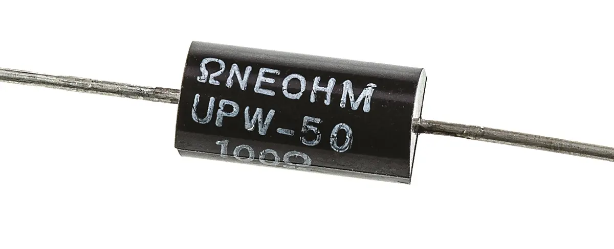 Produktfoto 1 von TE Connectivity UPW50 Gewickelt Widerstand, Axial 100 Ω 0.1 % / 0.5 W