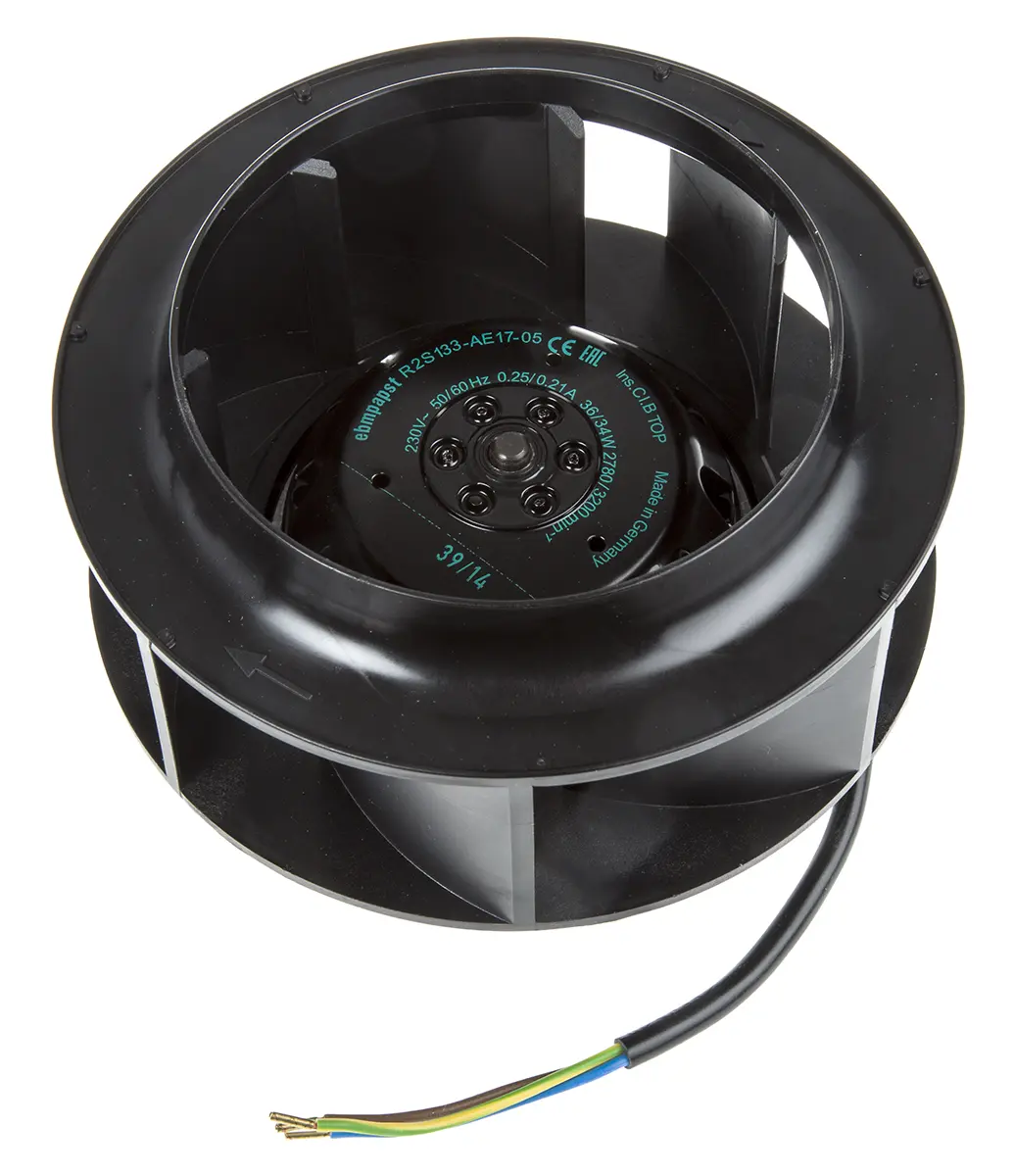 Produktfoto 1 von ebm-papst R2S133 Radialgebläse, radial, 230 V ac, AC, 55dB, 2780U/min, Kugellager