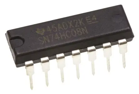 Produktfoto 1 von Texas Instruments Logikgatter, 4-Elem., UND, HC, Push-Pull, 5.2 mA, 14-Pin, PDIP, 2