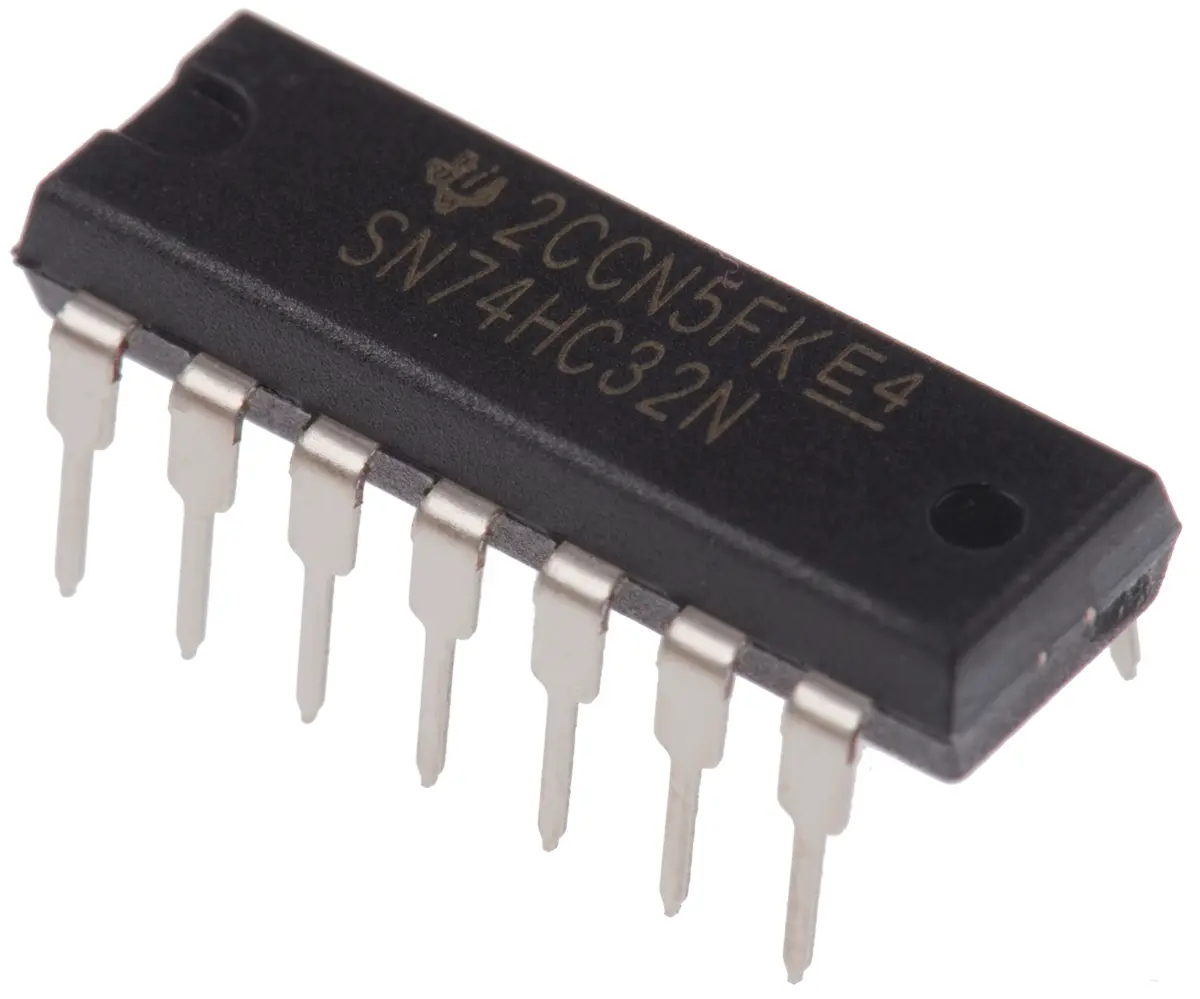 Produktfoto 1 von Texas Instruments Logikgatter, 4-Elem., ODER, HC, Push-Pull, 5.2 mA, 14-Pin, PDIP, 2