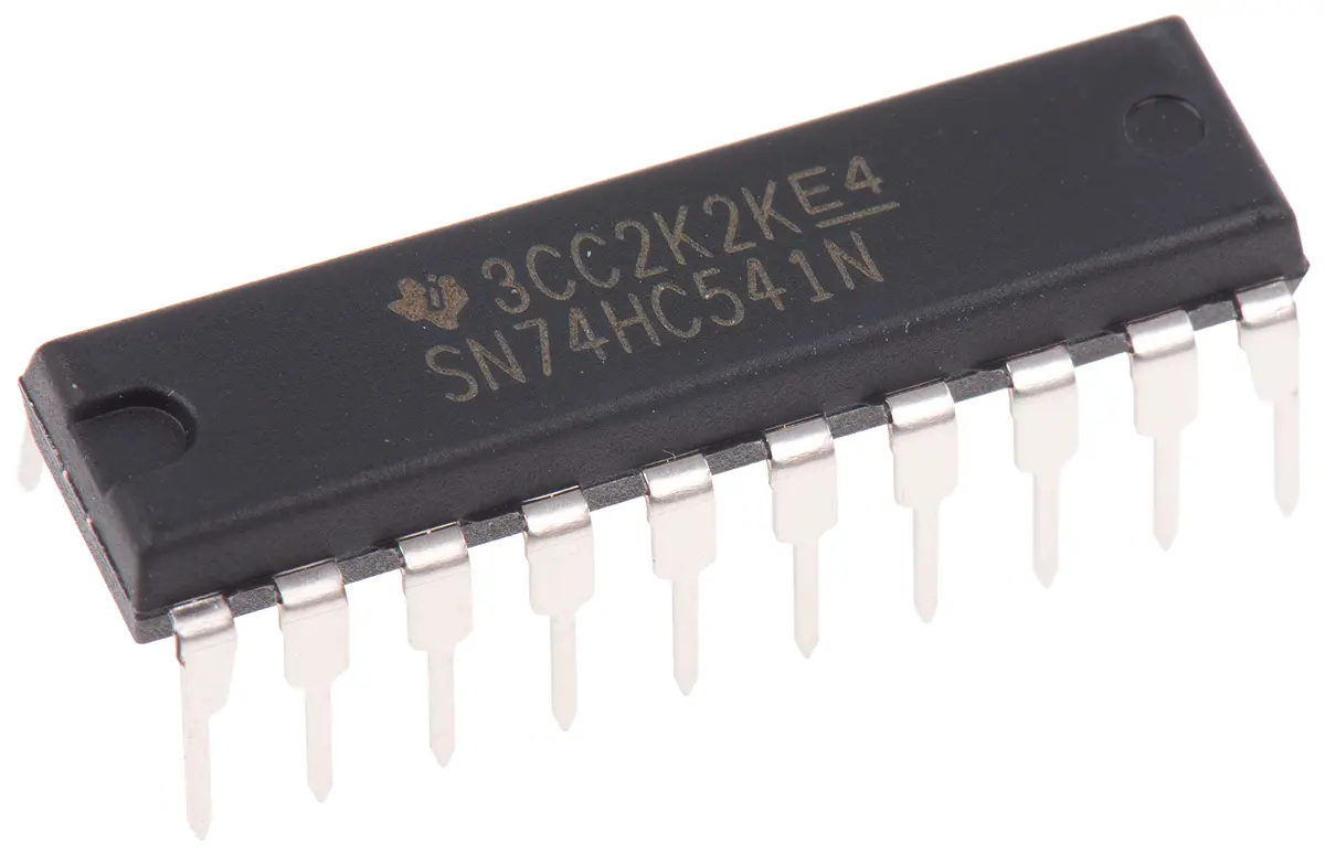 Produktfoto 1 von Texas Instruments Buffer & Line-Driver Buffer & Line-Driver HC 8-Bit Tri-State Nicht invertierend 20-Pin PDIP