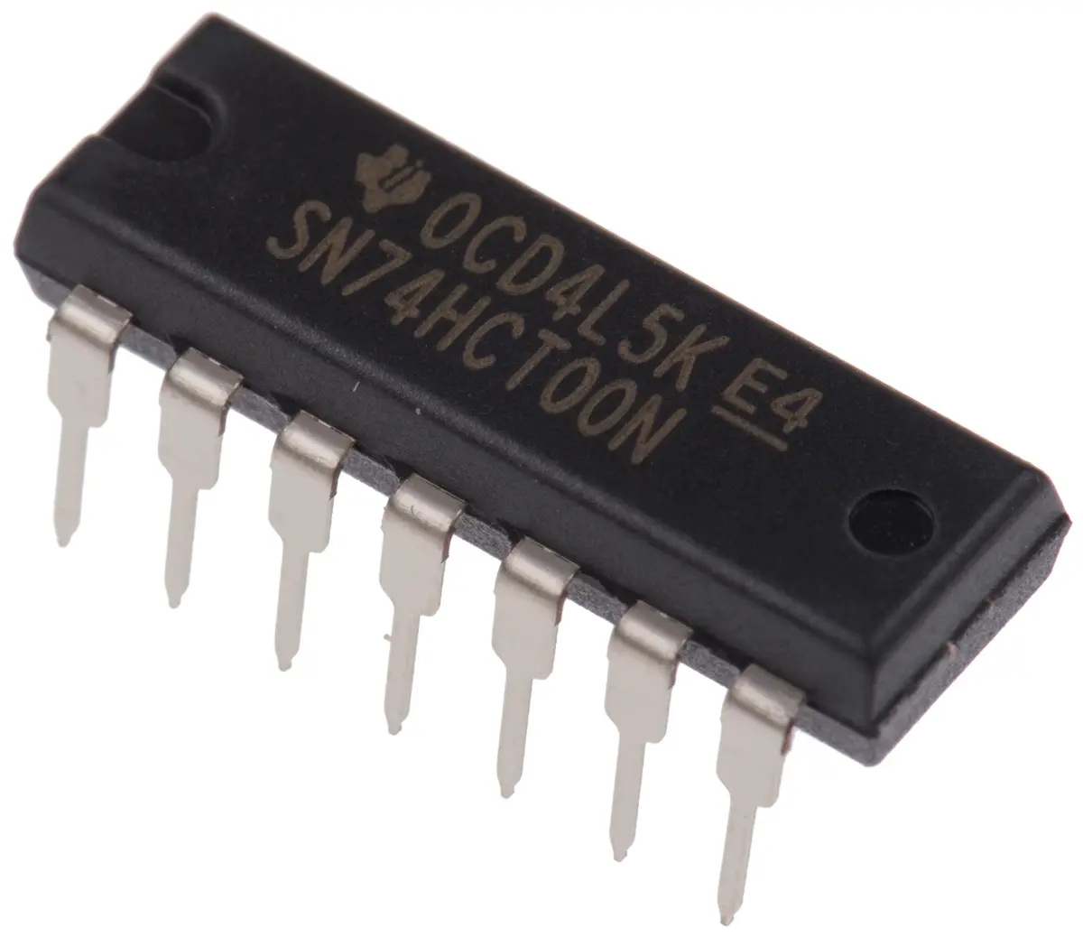 Produktfoto 1 von Texas Instruments Logikgatter, 4-Elem., NAND, HCT, Push-Pull, 4 mA, 14-Pin, PDIP, 2