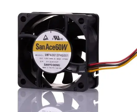 Produktfoto 1 von Sanyo Denki San Ace 60W Axiallüfter, Kugel, 12V dc / 11.16 W 930 mA, 12000 U/min, 53.7 cfm IP68 60 mm 60mm 25 mm