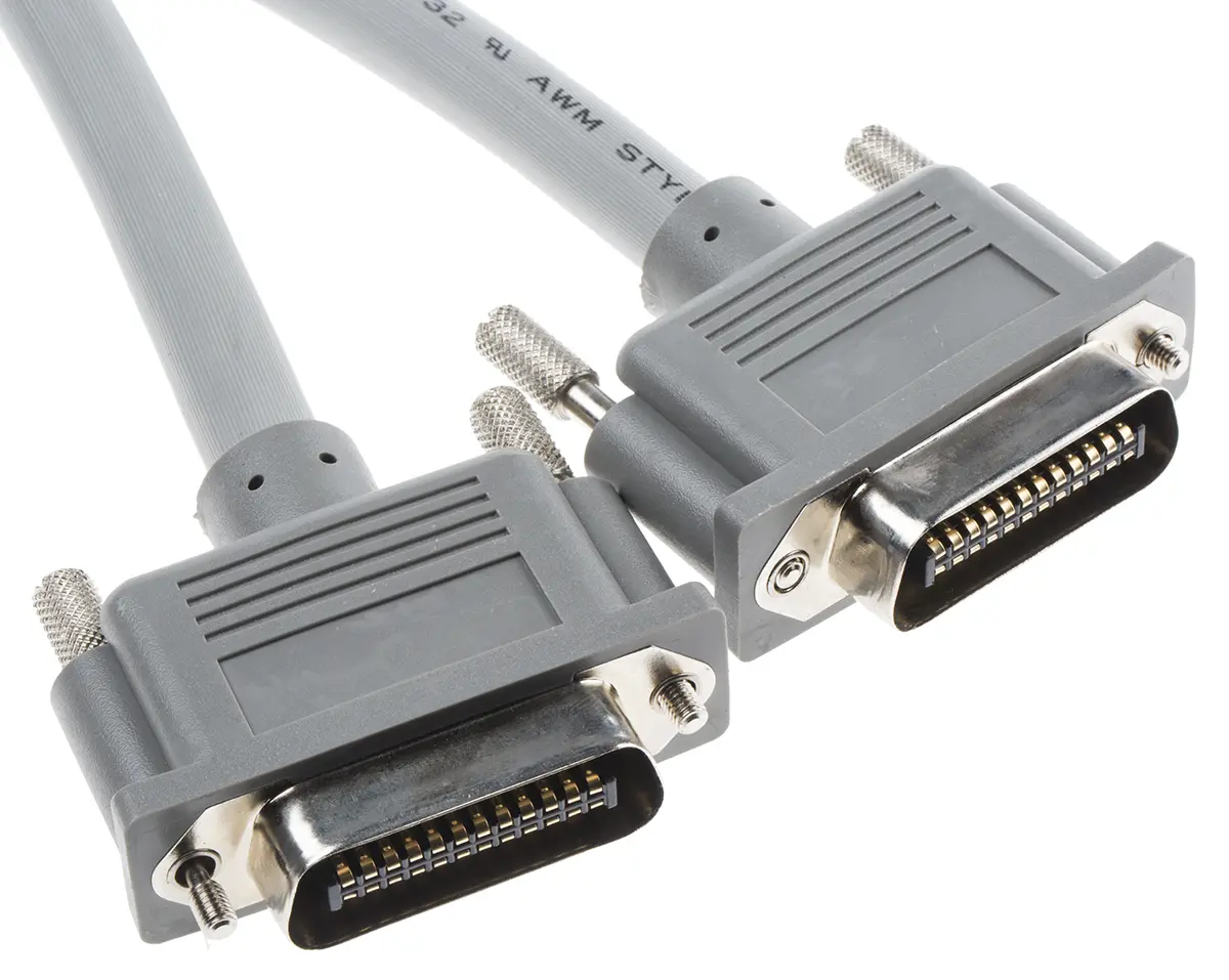 Produktfoto 1 von RS PRO Parallel-Kabel GPIB Stecker RS232 Stecker L. 4 m, Grau