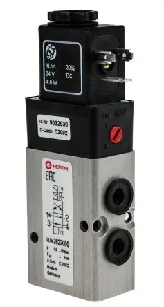 Produktfoto 1 von Norgren 4/2 indirektes Magnetventil 26220 Pneumatisches Magnetventil G, Magnet/Feder-betätigt 24V dc