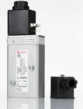 Produktfoto 1 von Norgren 5/2 2636 Vorgesteuertes Magnetventil G, Elektromagnet-betätigt 230 V ac, 24V dc