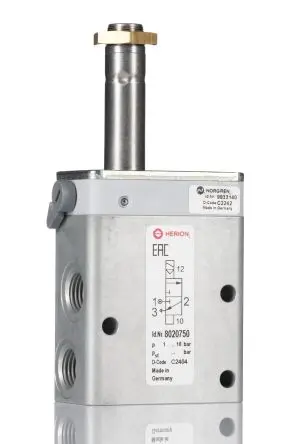 Produktfoto 1 von Norgren 5/2-Wege, 3/2-Wege 80207 Pneumatisches Magnetventil G, Elektromagnet-betätigt 230 V ac, 24V dc