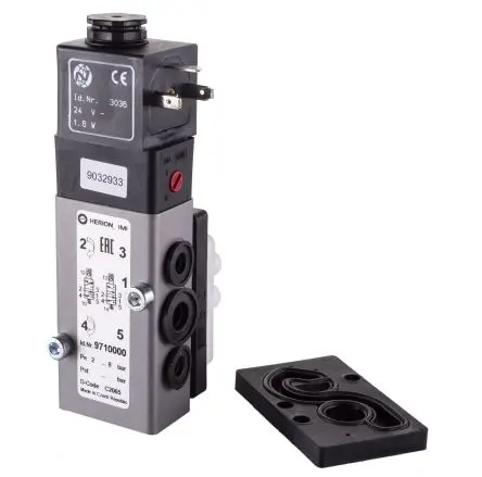 Produktfoto 1 von Norgren 3/2, 5/2 97100 Schieberventil G, Magnet/Feder-betätigt 230 V ac, 24V dc