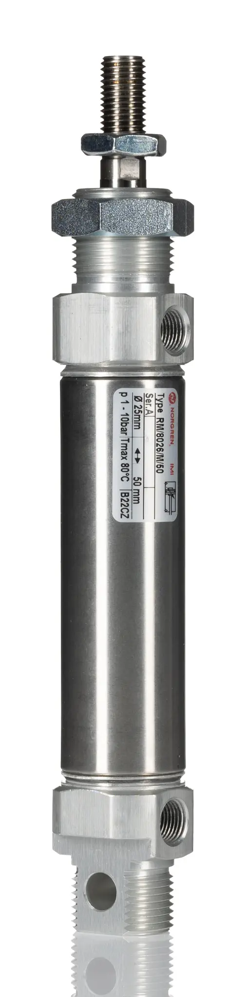 Produktfoto 1 von Norgren RM/8000/M Pneumatik-ISO-Zylinder 50 mm Doppeltwirkend, Bohrung Ø 26 mm, bis 10 bar