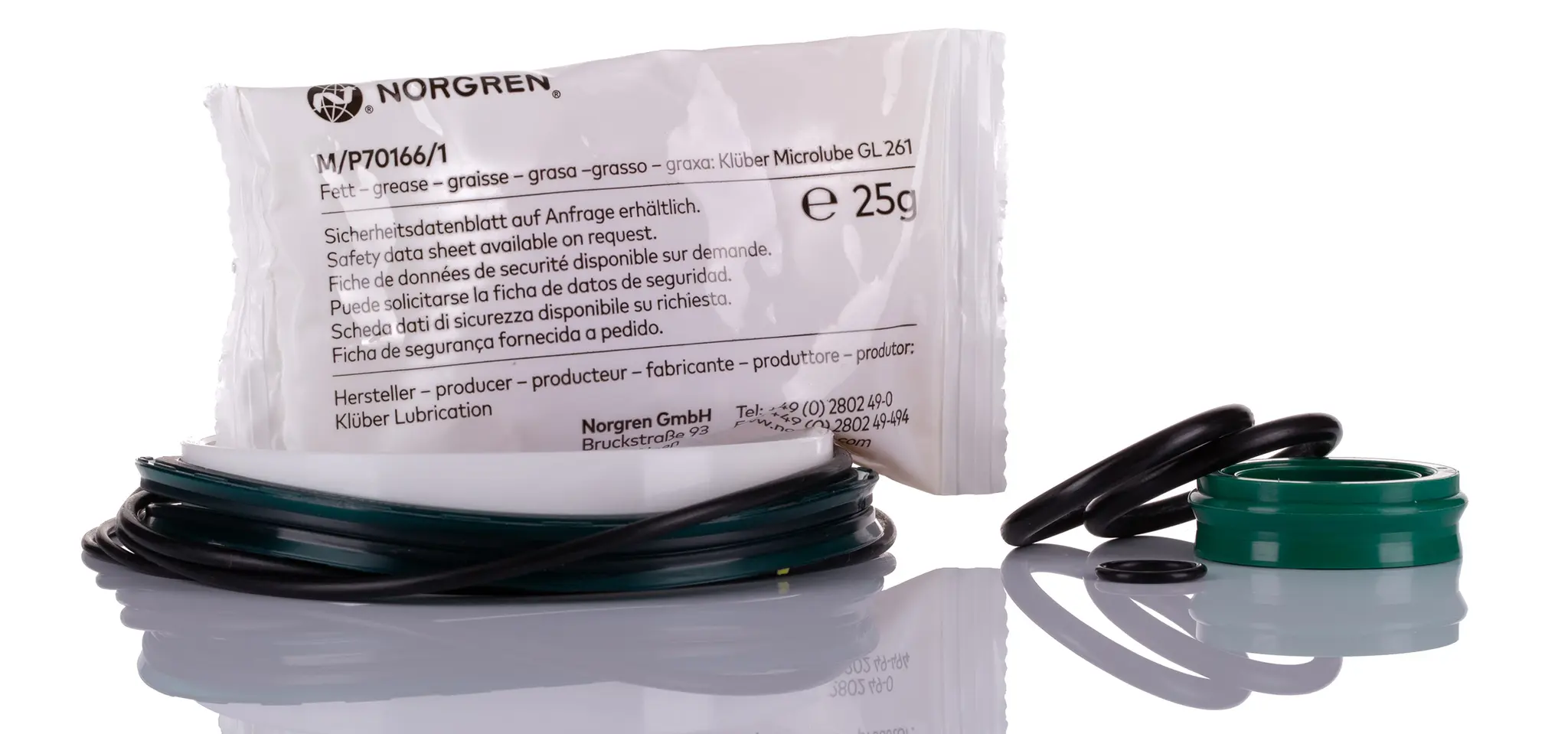 Produktfoto 1 von Norgren Aluminiumeloxal, Nitrilkautschuk, Edelstahl Zylinderdichtungskit