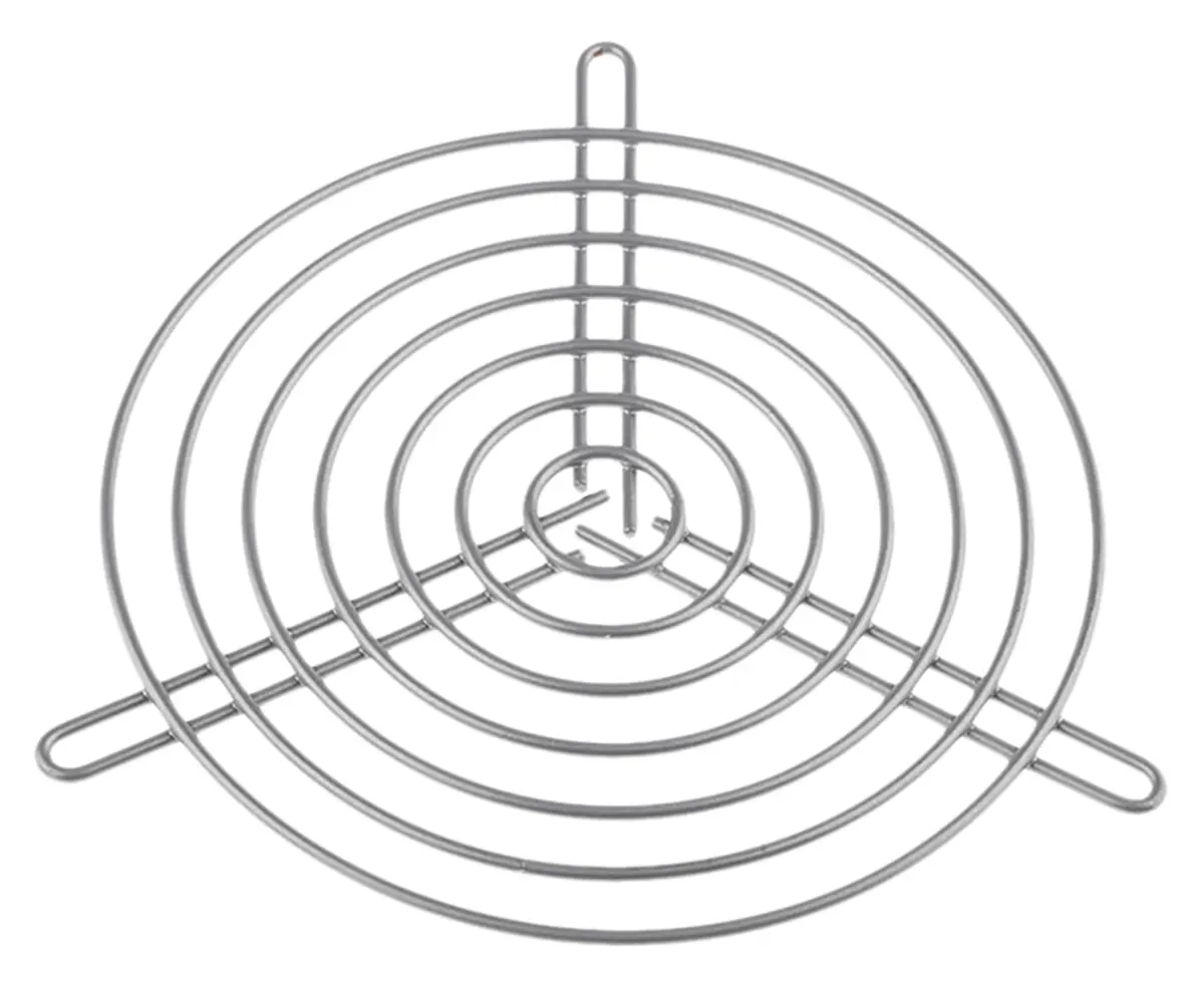 Produktfoto 1 von ebm-papst Fingerschutz, Gr. 146 mm, Edelstahl, Schraublochabstand 145 mm 145 mm, Silber 145 mm 4 mm