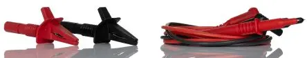 RS PRO Messleitung und Steckverbinderkit, 1 schwarze Kabelbaugruppe, 1 roter verlängerter Push-Fit-Krokodilklemmen, 1