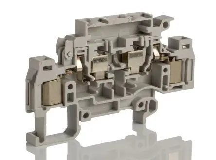 Produktfoto 1 von Entrelec Reihenklemme mit Sicherungshalter 1 Grau, 1.5mm², 630V Schraubbefestigung Abgesichert