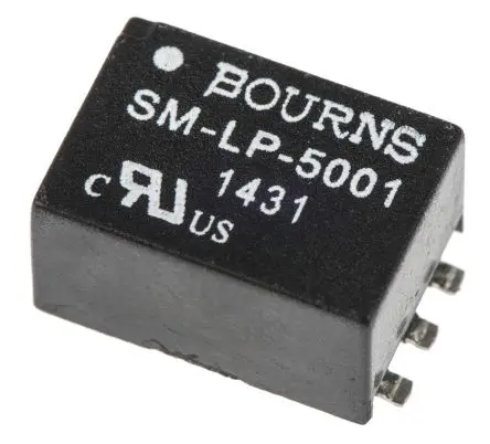 Produktfoto 1 von Bourns Impulstransformator 3.8 h 115Ω 115Ω 2dB 1:1 Oberfläche 6mH