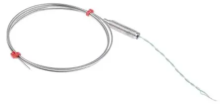 Produktfoto 1 von RS PRO Edelstahl Mineralisoliertes Thermoelement Typ K, Ø 1.5 mm x 1 m → 1100 °C