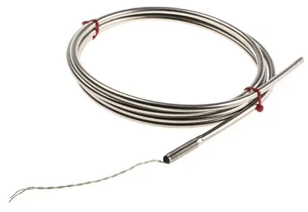 Produktfoto 1 von RS PRO RS014/0816 Edelstahl 316 Mineralisoliertes Thermoelement Typ K, Ø 6 mm x 2 m -40 °C → 1100 °C