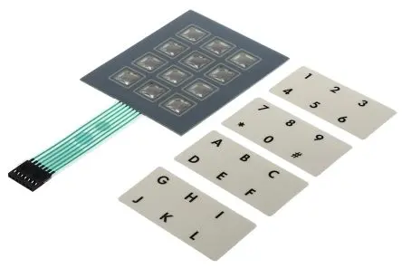 Produktfoto 1 von APEM Tastatur (4 x 3) 12-Tasten Membranbetätigung Matrix IP65