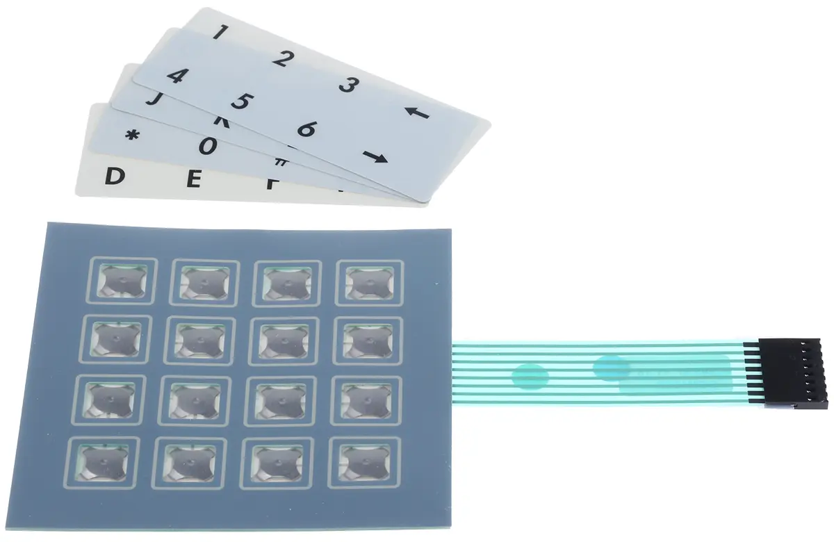 Produktfoto 1 von APEM Tastatur (4 x 4) 16-Tasten Membranbetätigung Matrix IP65