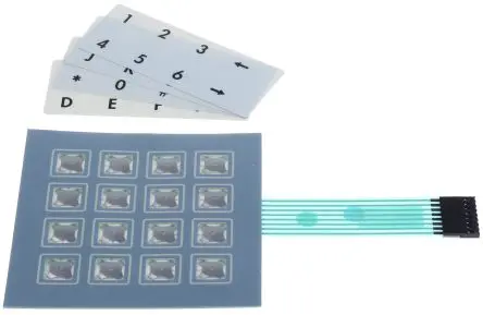 Produktfoto 1 von APEM Tastatur (4 x 4) 16-Tasten Membranbetätigung Matrix IP65