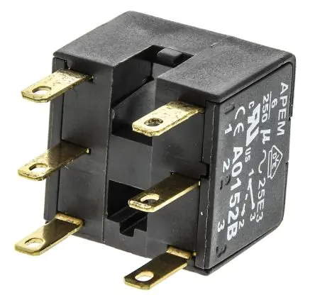 Produktfoto 1 von APEM A01 Drucktaster-Kontaktblock 2 Wechsler 250V Lötöse/Schnellanschlussklemme