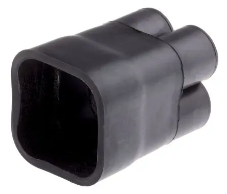 TE Connectivity R Molded Parts 4-35 Wärmeschrumpfschlauch, Mehrlaschenig, Modifiziertes Polyolefin Haftrücken, Schwarz