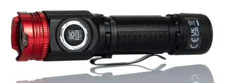 Produktfoto 1 von RS PRO Wiederaufladbar Taschenlampe LED Rot, Schwarz, 1800 lm / RSPRO-F41R, 120 mm
