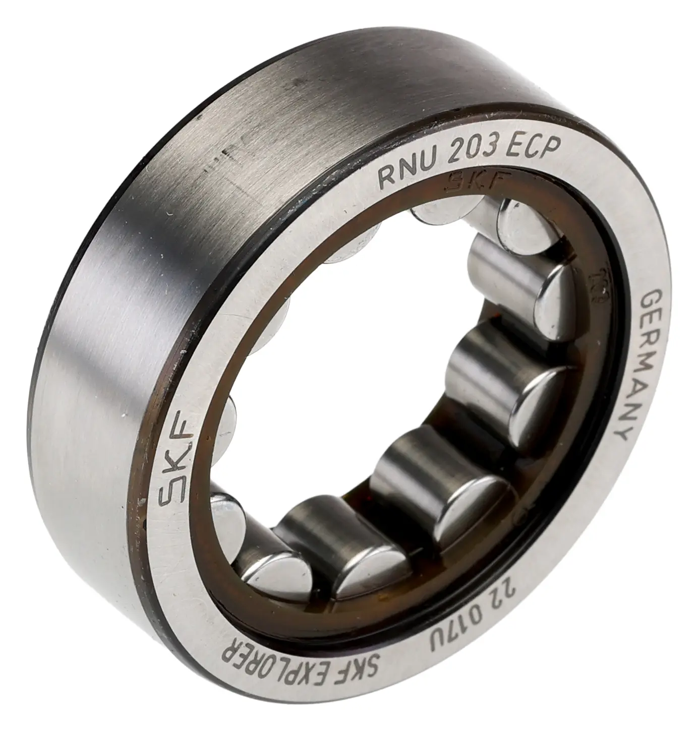 Produktfoto 1 von SKF Rollenlager 1-reihig / Außen-Ø 40 mm Außen-ø  14.3 kN 22000rpm 20 kN RNU, Innen-Ø 22.1 mm, Breite 12 mm