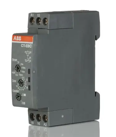 Produktfoto 1 von ABB CT-C Zeitrelais, DIN-Hutschiene 110 to 130 V ac 110V ac, 130 V ac, 0.1 to 10 s, 1 Kont. 1, 1-poliger Umschalter