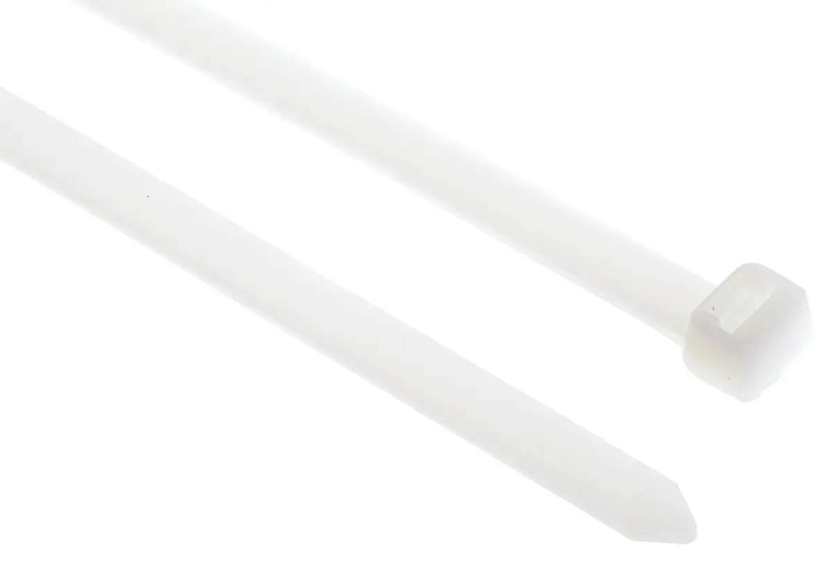 Produktfoto 1 von Thomas & Betts Ty-Fast Nylon 6.6 Kabelbinder Nicht lösbar Weiß 7.6 mm x 220 mm