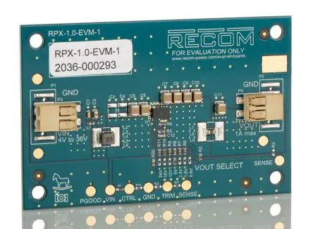 Produktfoto 1 von Recom Evaluierungsplatine, für RPX-1.0-Abwärtsreglermodul