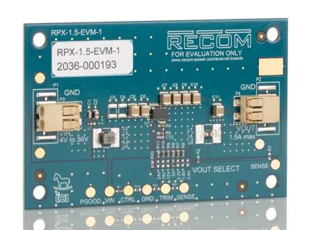 Produktfoto 1 von Recom Evaluierungsplatine, für RPX-1.5 Abwärtsreglermodul
