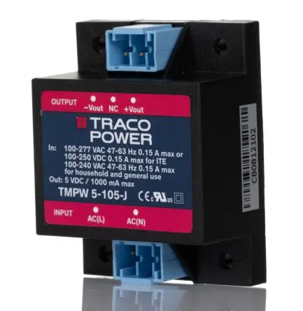 Produktfoto 1 von TRACOPOWER TMPW 5 J Schaltnetzteil 2 5V dc 5 W, Fahrgestell 305V ac