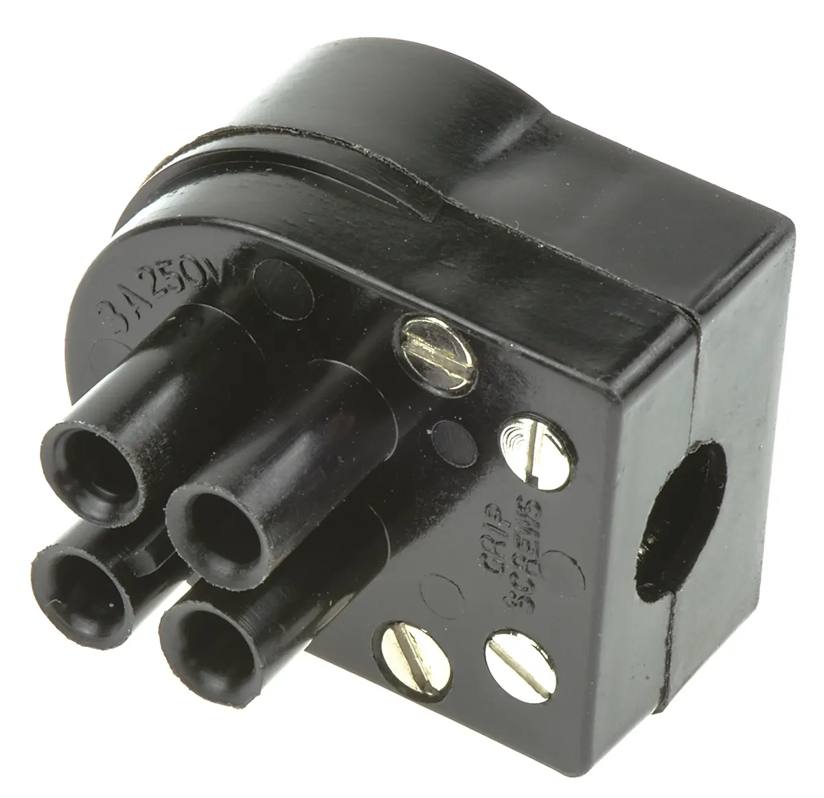 Produktfoto 1 von Bulgin Netzstecker, 4, Nickel Schraubbefestigung, Kabel ø 7.9 mm, Kabel 3A, 250 V ac