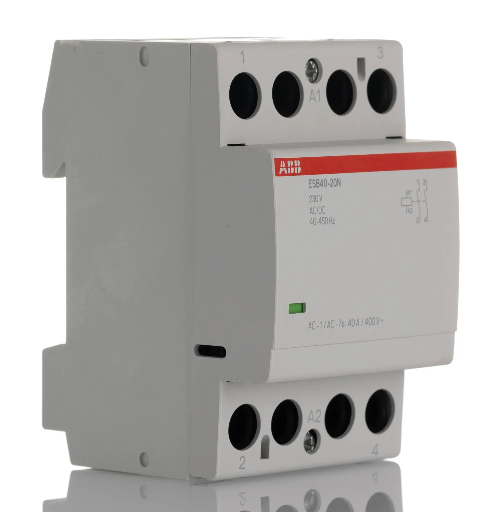 Produktfoto 1 von ABB ESB40 Schütz 230 V ac-Spule, 2-polig, 400V / 40 A 230 V ac 9.2 kW 2 Schließer Sicherheit