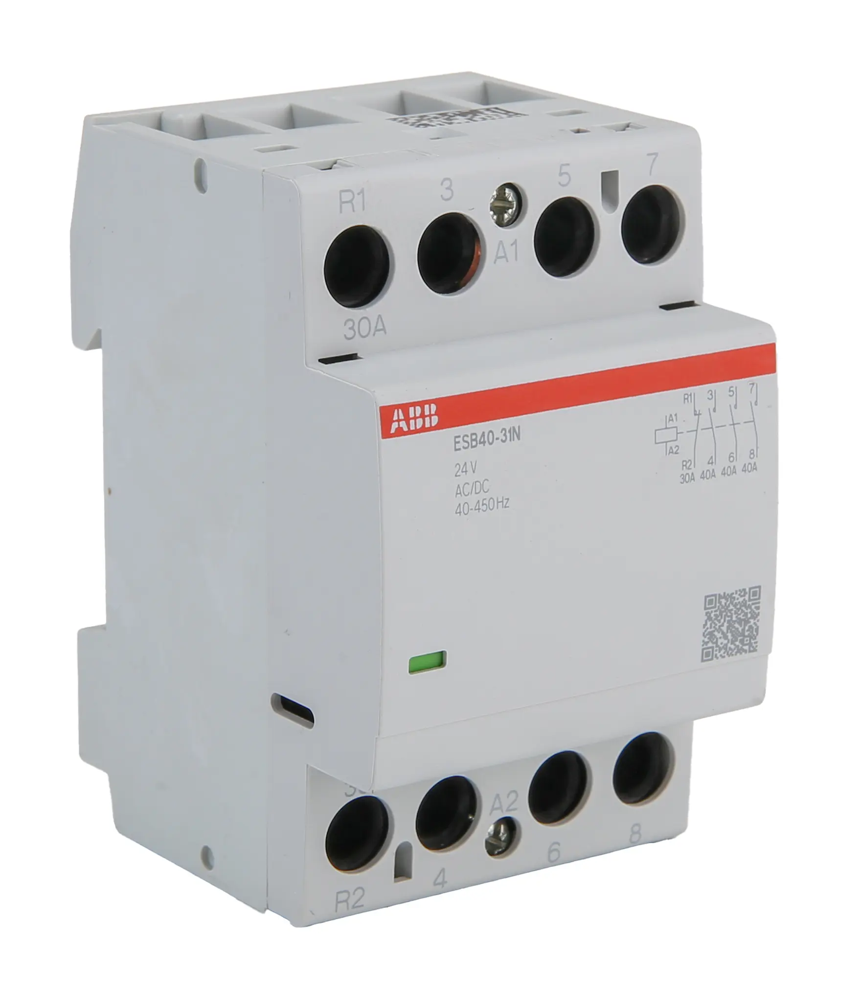 Produktfoto 1 von ABB ESB40 Schütz 24 V-Spule, 4-polig, 400V / 30 A 24 V 2.77 kW 3 Schließer, 1 Öffner Sicherheit