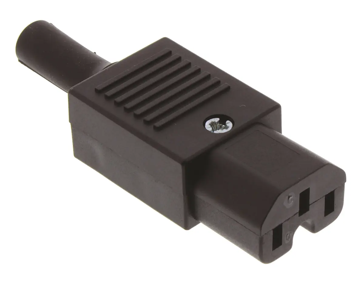 Produktfoto 1 von Bulgin PX0597 IEC-Steckverbinder C15 250 V, Gerade Stecker, Kabel 10A
