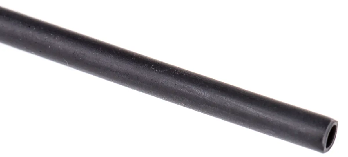 Produktfoto 1 von RS PRO Wärmeschrumpfschlauch, Polyolefin Schwarz, Ø 1.6 mm Schrumpfrate 2:1, Länge 1.2m