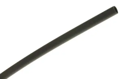 Produktfoto 1 von RS PRO Wärmeschrumpfschlauch, Polyolefin Schwarz, Ø 3.2 mm Schrumpfrate 2:1, Länge 1.2m