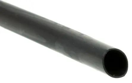 Produktfoto 1 von RS PRO Wärmeschrumpfschlauch, Polyolefin Schwarz, Ø 6.4 mm Schrumpfrate 2:1, Länge 1.2m