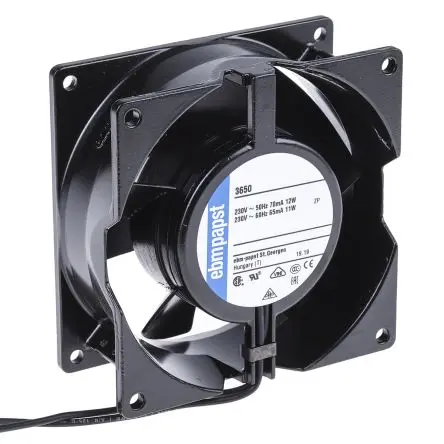 Produktfoto 1 von ebm-papst 3000 Axiallüfter, Hülse, 230V ac / 12 W 52 mA, 2650 U/min, 75 m³/h 92 mm 92mm 38 mm