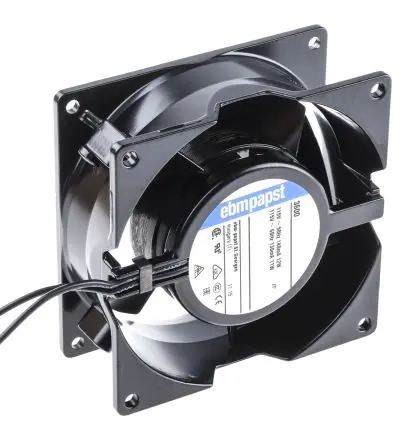Produktfoto 1 von ebm-papst 3000 Axiallüfter, Hülse, 115V ac / 11 W 95 mA, 3100 U/min, 89 m³/h IP65 92.5 mm 92.5mm 38 mm
