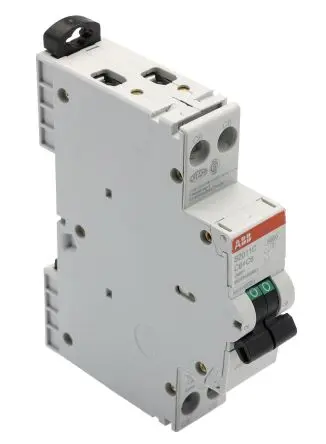 Produktfoto 1 von ABB S200C Miniaturüberlastschalter Typ C, Pol 2-polig 6A 240V ac, Abschaltvermögen 6 kA S200C