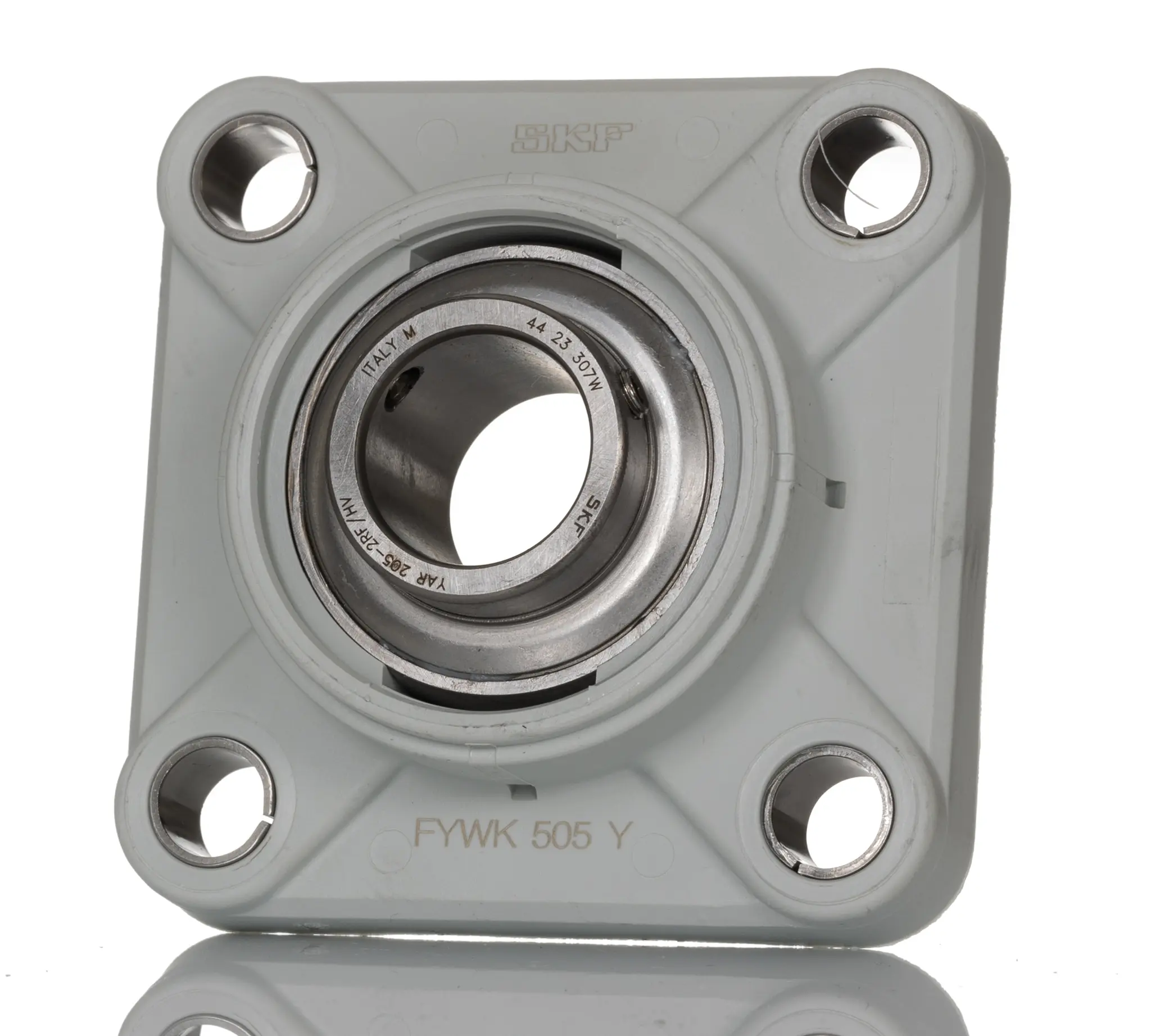 Produktfoto 1 von SKF 4-Loch Zylindrisch Flanschlager-Einheit aus Edelstahl, Innen-Ø 25 mm, 38.8 mm x 95 mm